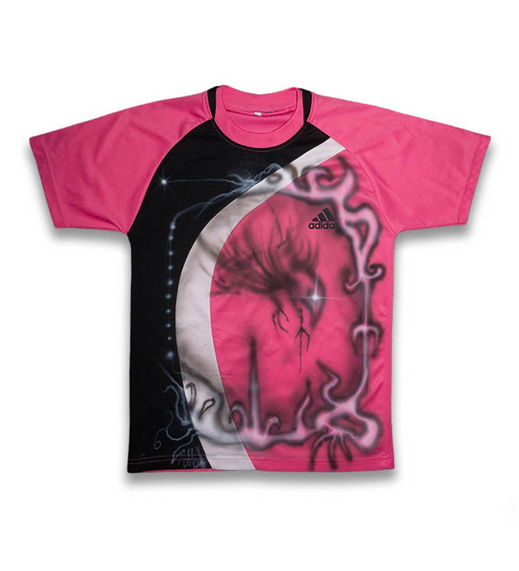 1/1 airbrushed adidas tee