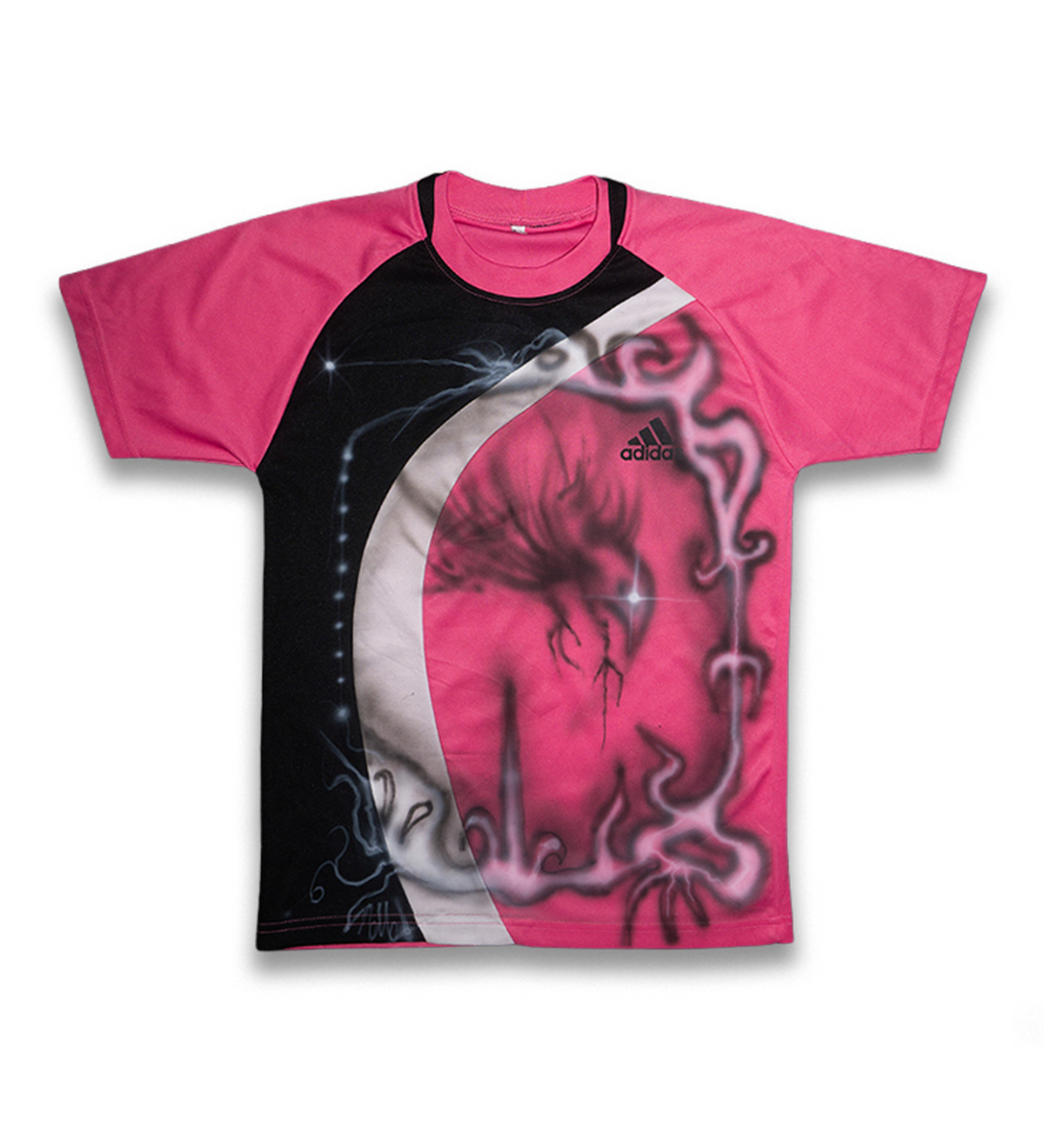 1/1 airbrushed adidas tee